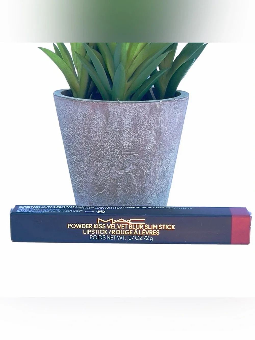 🍒3/$30 NIB MAC Powder Kiss Velvet Blur Slim Stick Lipstick▪️RUBY NEW▪️Full Size